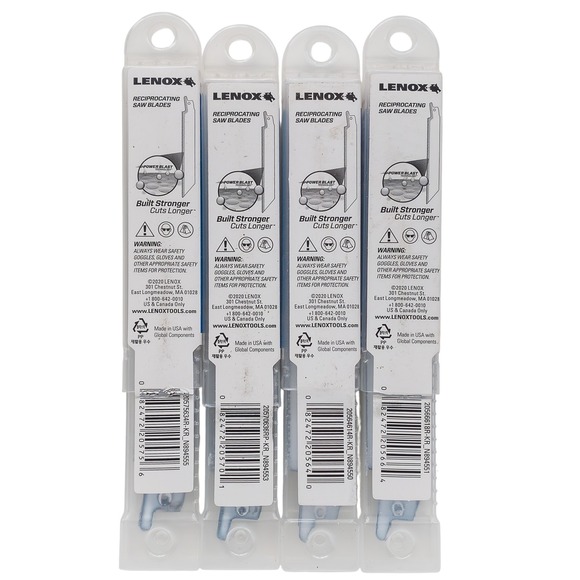 Lenox‎ 6 in. Reciprocating Saw Blades Lot of 20 Set Power Blast 4 6 14 18 TPI - Picture 2 of 6